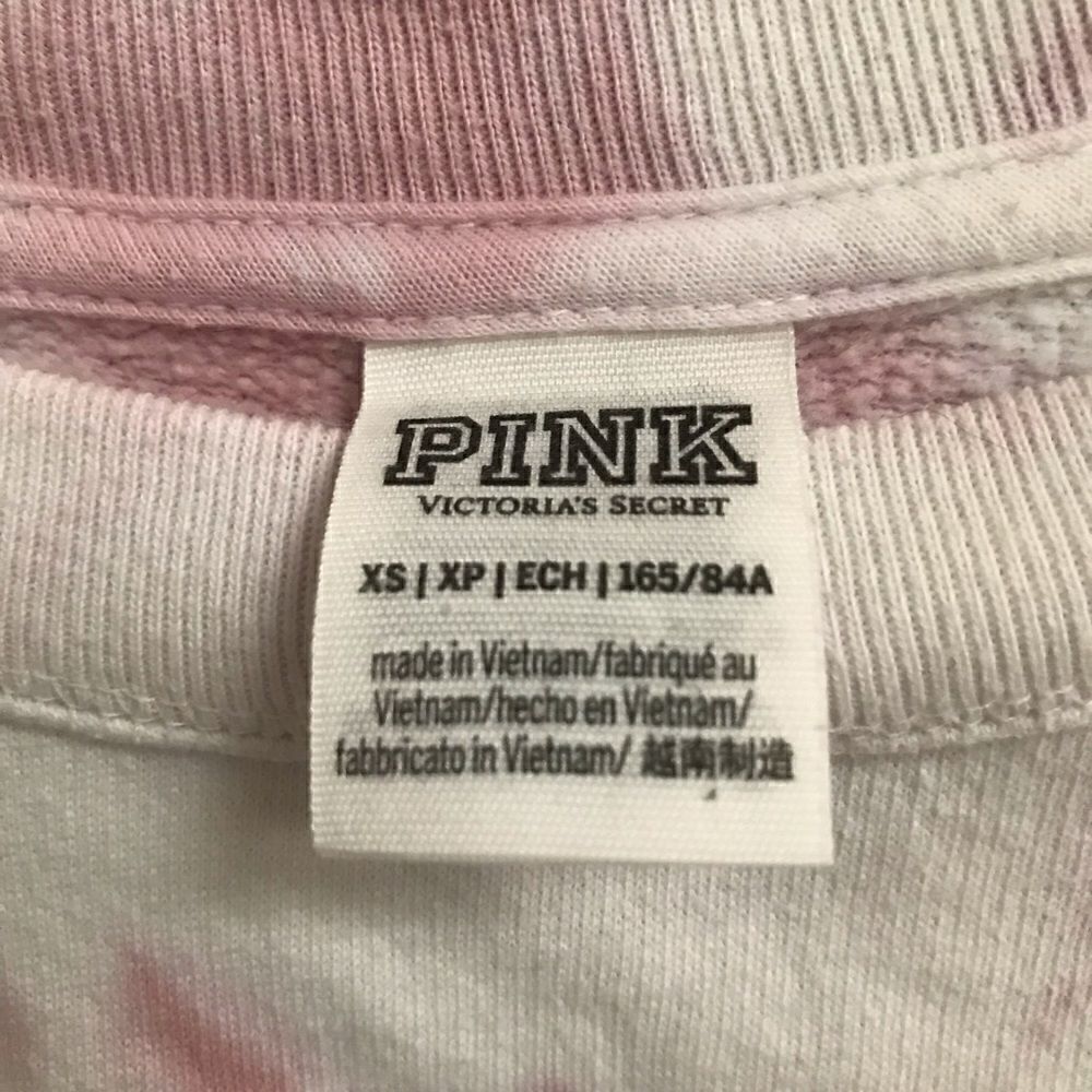 PINK Victoria’s Secret bleached cropped sweatshirt XS‎ - Picture 4 of 6